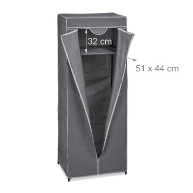 Relaxdays Clothes Closet with Clothes Rod
