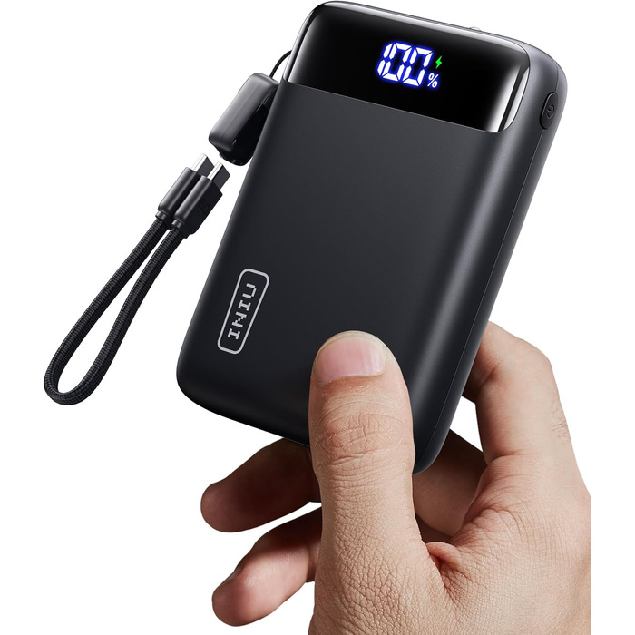 Power Bank INIU 20000mAh з швидкою зарядкою 22.5W, USB-C, для iPhone, Samsung, AirPods, iPad - зовнішній акумулятор для подорожей та кемпінгу