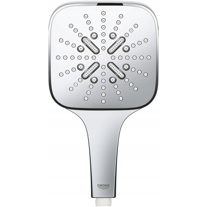 Душова лійка Grohe Rainshower квадратна, срібляста, 3-функціональна