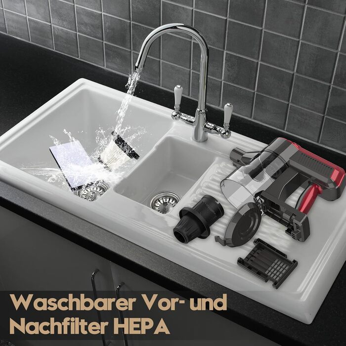 Бездротовий пилосос Akitas V10: 30V, 450W, до 50 хв роботи, 3 режими, для дому та тварин. Безщітковий двигун, Li-Ion акумулятор