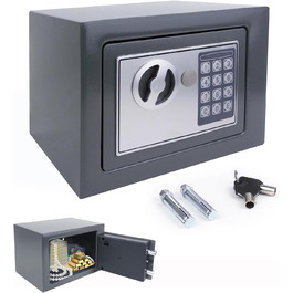 Сейф для ключів Tresor з ключовим та кодовим замком, 31x20x20 см, вологостійкий, для дому, офісу, готелю, чорний