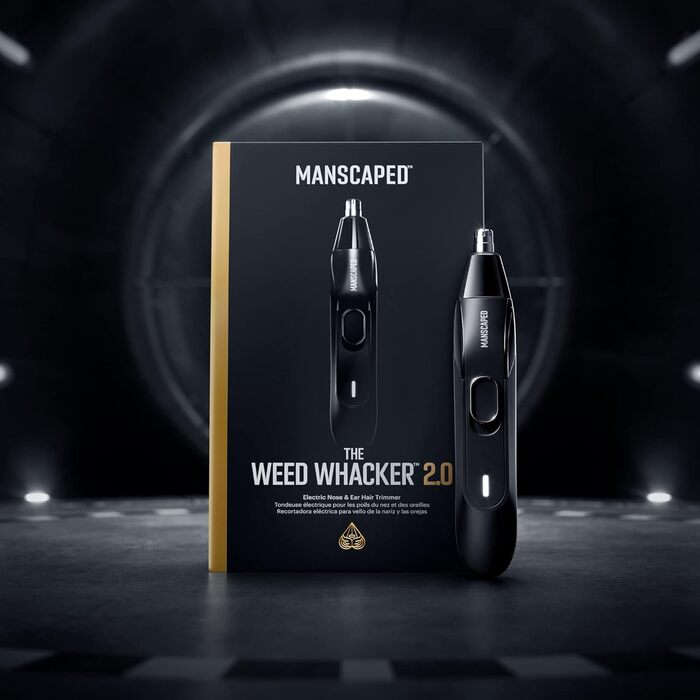 Електричний тример для вух і носа MANSCAPED Weed Whacker 2.0, 7000 об/хв, акумулятор 45 хв, для вологого та сухого гоління, змінні леза з нержавіючої сталі