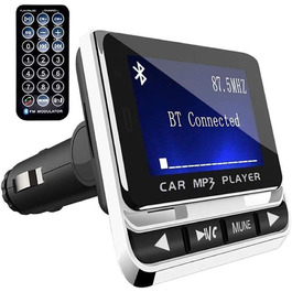 FM-трансмітер LEIDIMUS Bluetooth для авто, бездротова гарнітура, MP3-плеєр, USB-зарядка, з пультом дистанційного керування