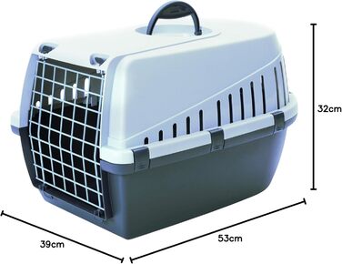 Транспортний бокс для тварин Savic Trotter 2, антрацит/сірий, середній