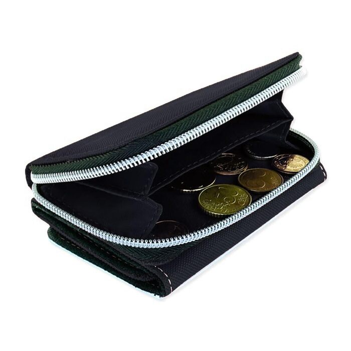 Wallet with name design (black, tractor)
