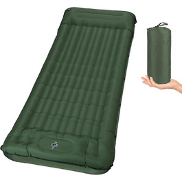 Каремат для кемпінгу Techshare самонадувний, потовщений, з насосом. Підходить для туризму, відпочинку на природі та кемпінгу