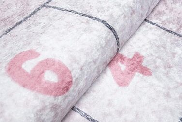 Дитячий килим TAPISO Emma, рожевий, 160x230 см, з антиковзким покриттям, принт, можна прати, ÖKO-TEX