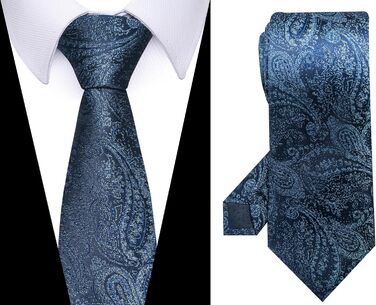 Набір краваток для чоловіків, ткані, жаккард, 6 шт. (чорний, зелений, синій, червоний, золотий, срібний, фіолетовий)