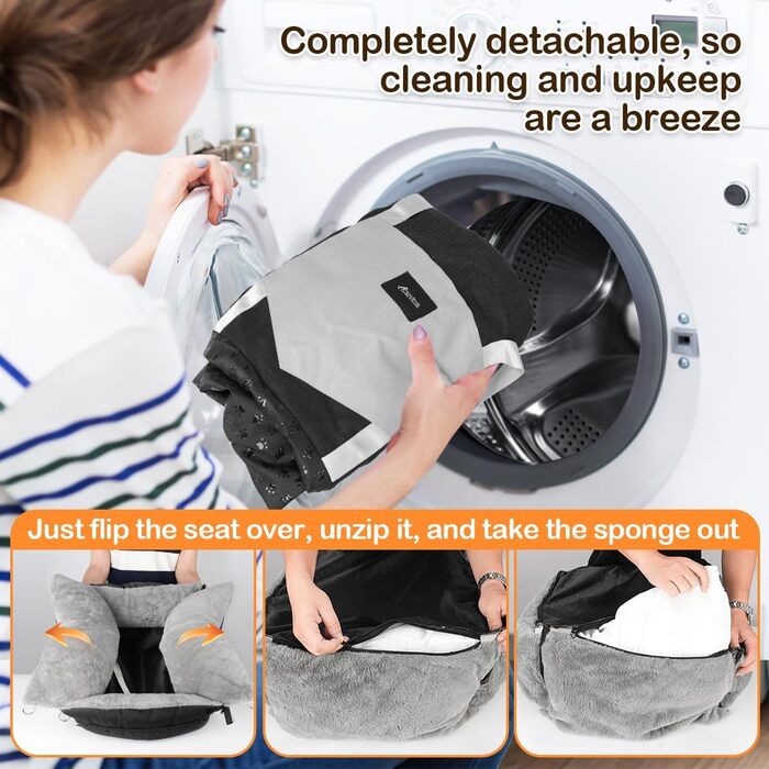 Автомобільний лежак для собак 3-в-1 - переноска, лежак, автокрісло для маленьких собак, чорний