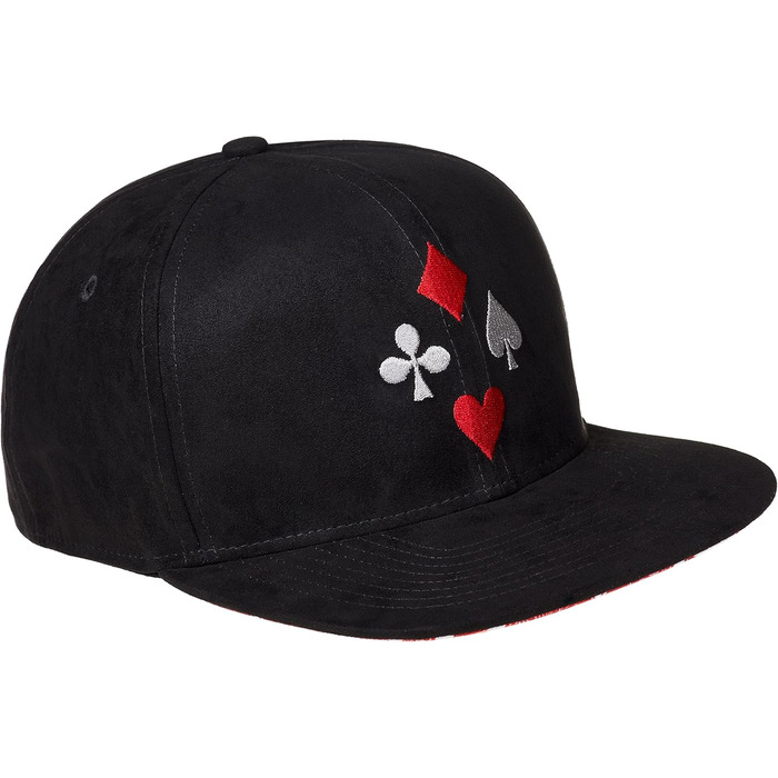 Кепка Snapback Cadency® Poker, чорна, унісекс, регульована, для чоловіків та жінок