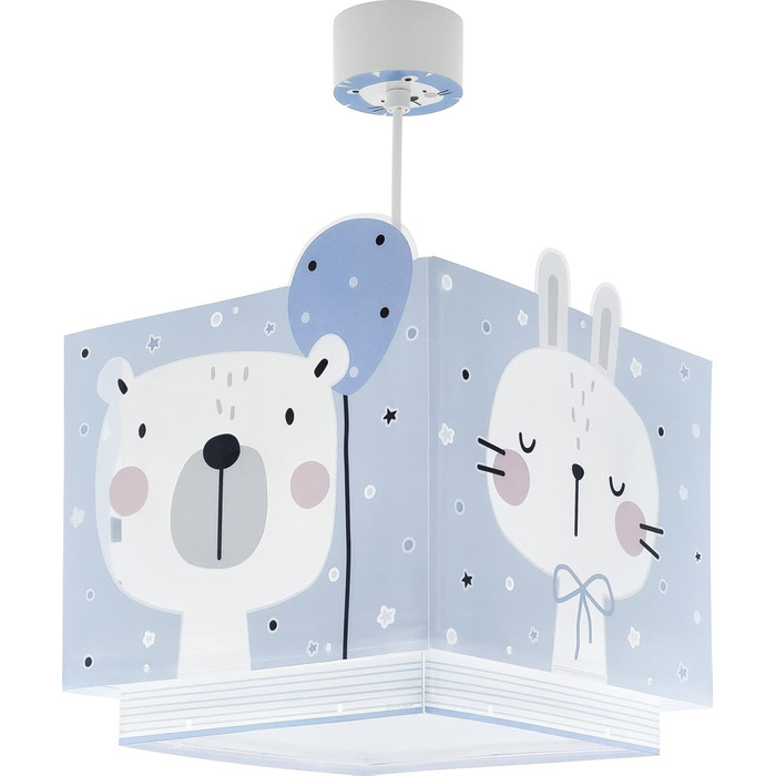 Dalber Kids Lamp Pendant Light Hanging Lamp Baby Jungle Animals Jungle Animals, Plastic, Blue