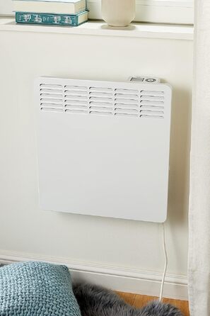 Настінний конвектор AEG WKL 2005, 2000 Вт, для приміщень до 20 м², з LC-дисплеєм та тижневим таймером, металевий корпус, білий