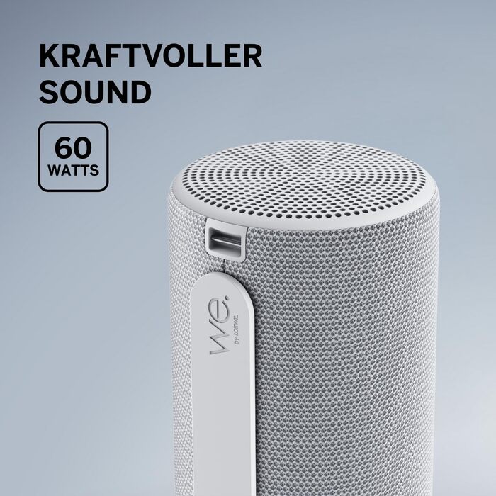 Loewe We. HEAR 2 Cool Grey – Портативна Bluetooth колонка 60W, водостійка, до 17 годин роботи, для дому та вулиці
