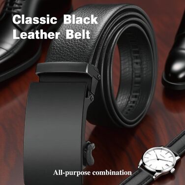 Чоловічий шкіряний ремінь з автоматичною застібкою-ратом, 35 мм, для костюма, джинсів, штанів, повсякденного та ділового стилю