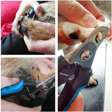 Професійний кусачко-напильник для собак та котів, блакитний. Кусачки для собак, великих порід. Безпечна обрізка кігтів.