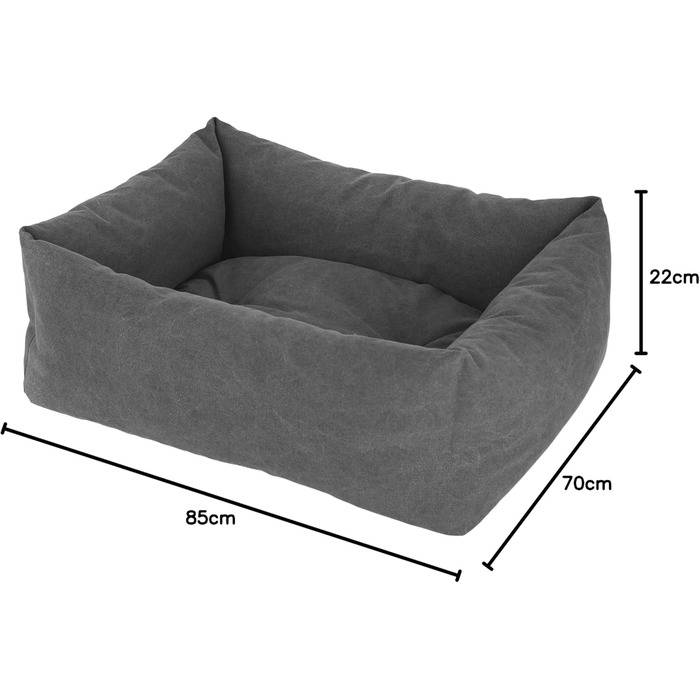 Ківш для домашніх тварин Kerbl Lucca сірий, (70x85 см), м'яке ліжко