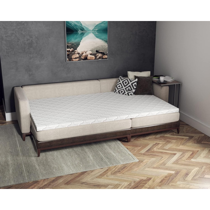 POKAR Mattress Topper, Mattress Topper, Mattress Pad, Mattress Protector for Mattress, Washable and Suitable for Allergy Sufferers, 140 x 190 cm