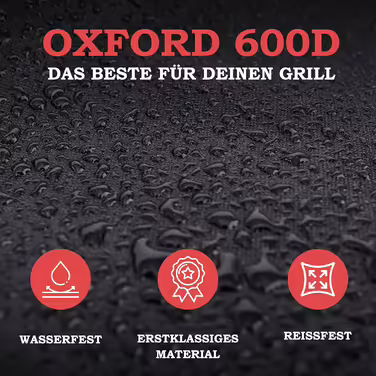Old South - Weatherproof Grill Cover - Grill Cover for Weber, Napoleon, Brinkmann, Char Broil Gas Grills - BBQ Cover Black (147 x 70 x 115 cm)