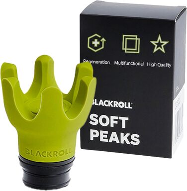 BLACKROLL® Масажний пістолет: міні масажер для м'язів та фасцій з USB-C, 4 насадки, 4 рівні інтенсивності, для зняття болю та розслаблення (Soft Peak)