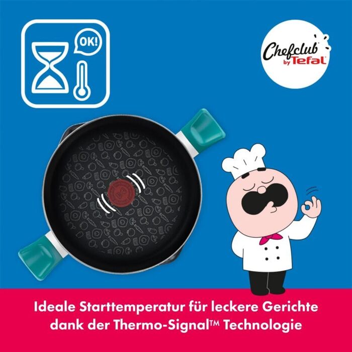 Каструля Tefal Chefclub Brat 24 см з антипригарним покриттям Titanium, індукційна, з термоіндикатором