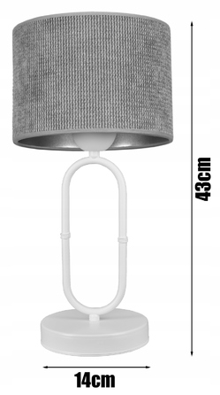 Стильна біла настільна нічна лампа з абажуром із штрукіля, сучасний лофт, LED E27