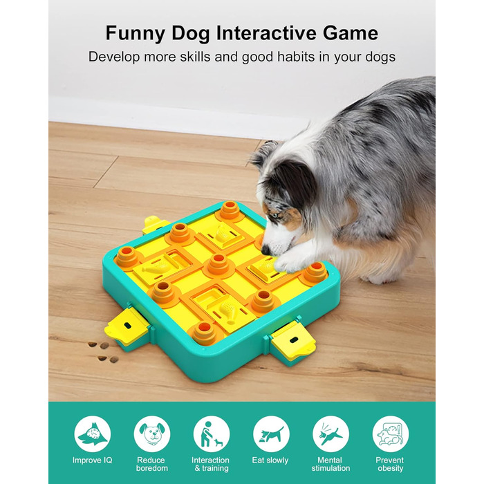 LACCEN Dog Toy Intelligence, Level 3 in 1 Interactive Dog Toy Puzzle for Boredom, Intelligence Toy for IQ Training Treat Dispenser Toy for Large, Small, Medium Dogs