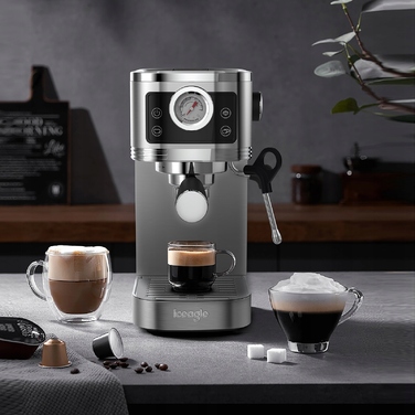 Кавомашина Iceagle Espresso CM1660B, італійський насос 20 бар, з капучинатором