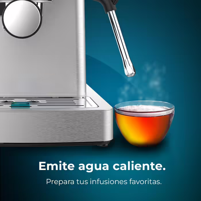 Еспресо-машина Cecotec Barista Power Mini, 1465 Вт, 20 бар, з манометром, термоблоком, поворотною паровою насадкою, подвійним носиком і резервуаром 1,8 л