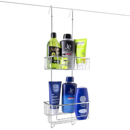 kowald Hanging Shower Shelf, Chrome | XL | 69x23x12cm | Hanging Shower Shelf