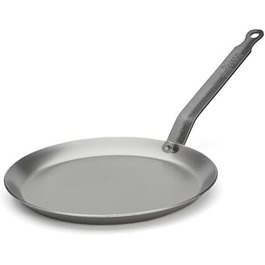 Млинцева сковорода de Buyer Carbone Plus, важка сталь, 24 см, срібляста