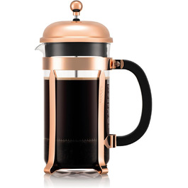 Bodum Kaffeebereiter: Бразова кавоварка з боросилікатного скла, коричнева, 34 oz (1 л), з мідною колбою