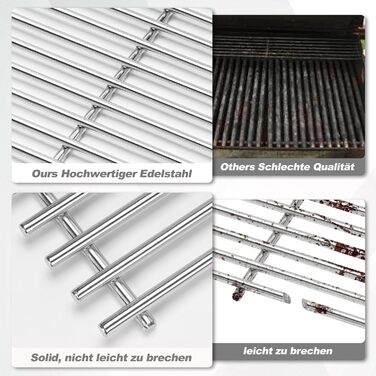 Решітка для гриля Weber Spirit 300 Series (7638), суцільна чавунна решітка, сумісна з E310, E320, E330, SP310, Genesis Silver B/C, замінна решітка для Weber II 300