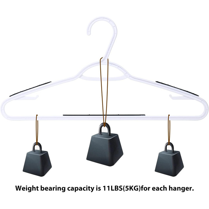 Плечики для одягу з пластику, гнучкі, неслизькі, 30 шт. (чорні)