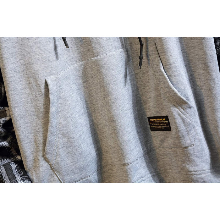 Спортивна кофта GURUNVANI Unisex 20wy801 з капюшоном, сіра (3XL)