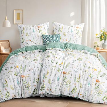 Комплект постільної білизни RUIKASI 135x200 з бавовни (4 частини), антрацит, геометричний малюнок