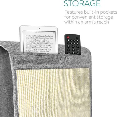 Navaris Cat Scratch Mat Scratch Protection Sofa - with 2 compartments - 128 x 45 cm Sisal Scratch Rug for Cat - Couch Cat Scratch Mat - also for Dogs (Light Grey - White)