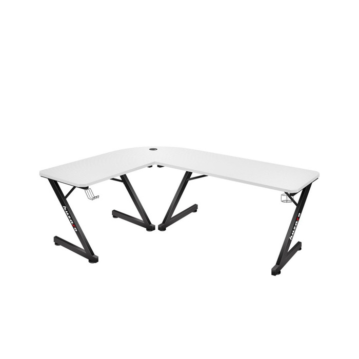 Кутовий ігровий стіл Huzaro HERO 7.0 з підстаканниками, білий