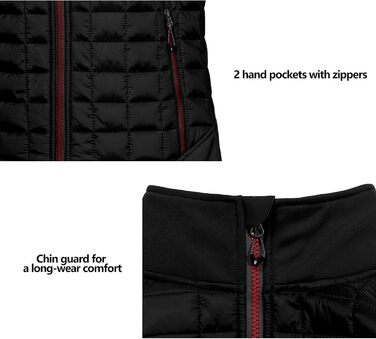 Жіноча жилетка Little Donkey Andy Легка пухова, без рукавів, для активного відпочинку, туризму, бігу, чорного кольору