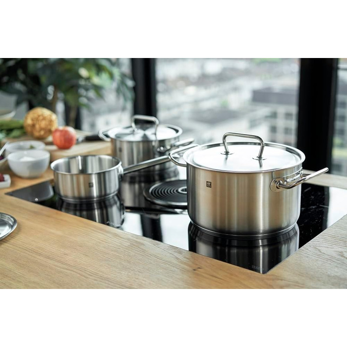Набір каструль Zwilling Twin Classic з нержавіючої сталі, 5 предметів, індукційні, з 4 кришками