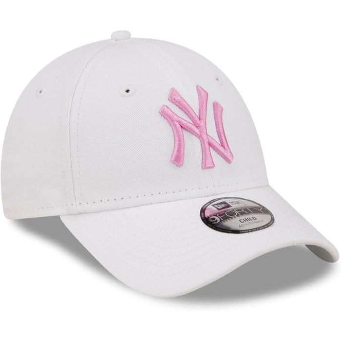 Дитяча кепка New Era New York Yankees MLB League Essential Pink 9Forty (6-12 років, білий/рожевий)