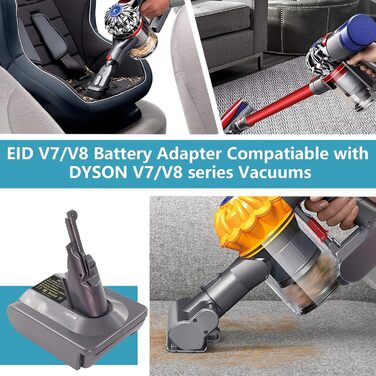 Адаптер для пилососів Dyson V7 V8 від Makita 18V Li-Ion акумулятора. Конвертер для Dyson V7 V8 Animal, Fluffy, Motorhead. (MT18V7/V8)