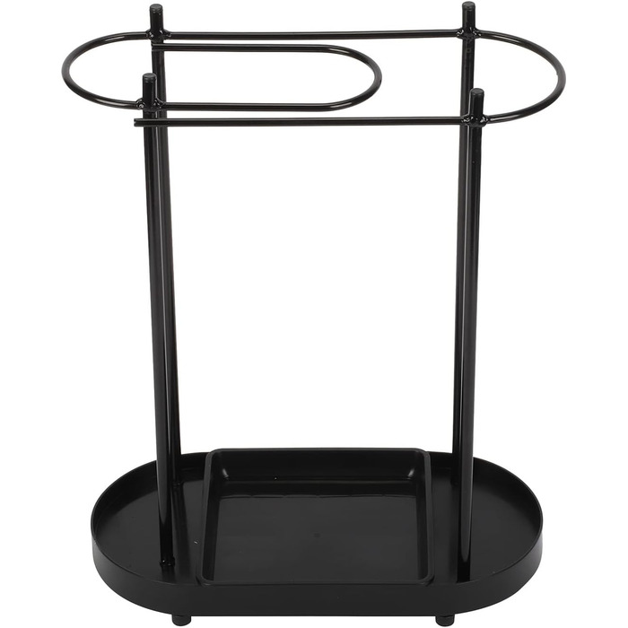 uyoyous Umbrella Stand Metal Umbrella Stand Rain Umbrella Holder 53 x 36 x 18.5 cm Freestanding Umbrella Holder with Rain Tray, Corner Umbrella Stand Black