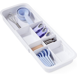 YouCopia DrawerFit Adjustable Dividers, Expandable Kitchen Organizer, Speckled White