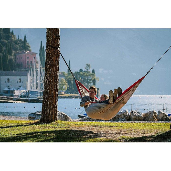 Гамак Amazonas Ultra-Light Silk Traveller XXL 320x230 см до 200 кг - надлегкий шовковий гамак для подорожей