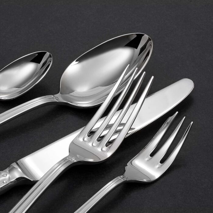 GRÄWE Bayreuth Cutlery Set, 10-piece, 2-person, silver-colored, stainless steel, polished