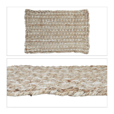 Relaxdays Jute Rug, 60x90 cm