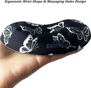 Підкладка для миші BRILA з Memory Foam - Ергономічна підтримка зап'ястя для ноутбука, комп'ютера та ігор
