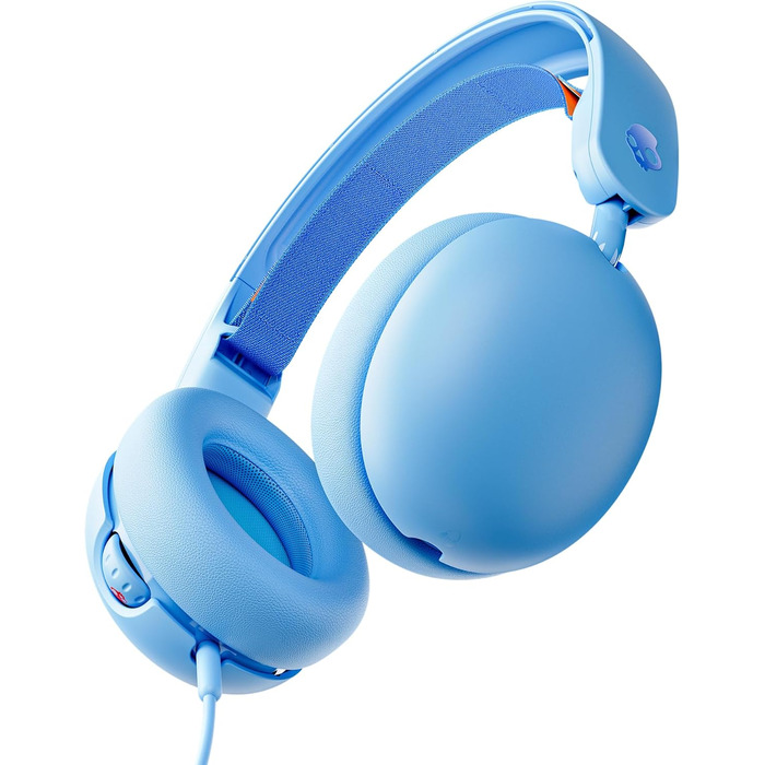 Навушники Skullcandy Grom Over-Ear - блакитні, Bluetooth, 45 годин роботи, обмеження гучності, сумісні з iPhone та Android