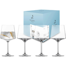 Zwiesel Glas Gin Tonic Glass Echo (4-piece Set), rounded highball glasses for Gin Tonic, dishwasher-safe Tritan crystal glasses, Made in Germany (Art. No. 123385)