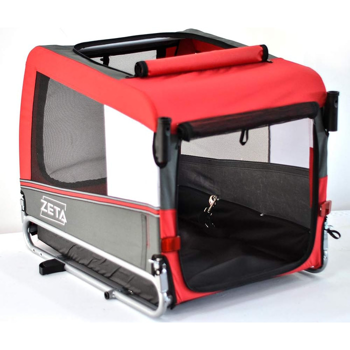 PAPILIOSHOP: Причіп для собак та котів, візок для тварин – 3 розміри, стабільний, комфортний, практичний (червоний)